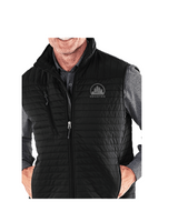 Men's Front Runner Quilted Vest in Black with Houston Division Logo Men's Front Runner Quilted Vest in Black with Houston Division Logo