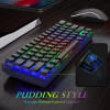 Womier WK61 60% Gaming Mechanical Keyboard 61 Keys,Wired 2,4G Type-C Mini RGB Backliting Gaming Keyboard Hot-Swappable Ultra-Compact Computer Keyboards for Windows / Mac / Laptop, Linear Red Switch
