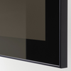 BESTÅ Storage combination with doors, black-brown/Glassvik/Stubbarp black/smoked glass,