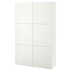 BESTÅ Storage combination with doors, white/Lappviken white,