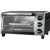 BLACK+DECKER 4-Slice Toaster Oven in Stainless Steel with Natural Convection