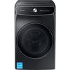 Samsung 6.0 CuFt Smart Steam Sanitize FlexWash Front Load Washer And 7.5 CuFt Smart Steam Sanitize+ FlexDry Electric Dryer In Brushed Black