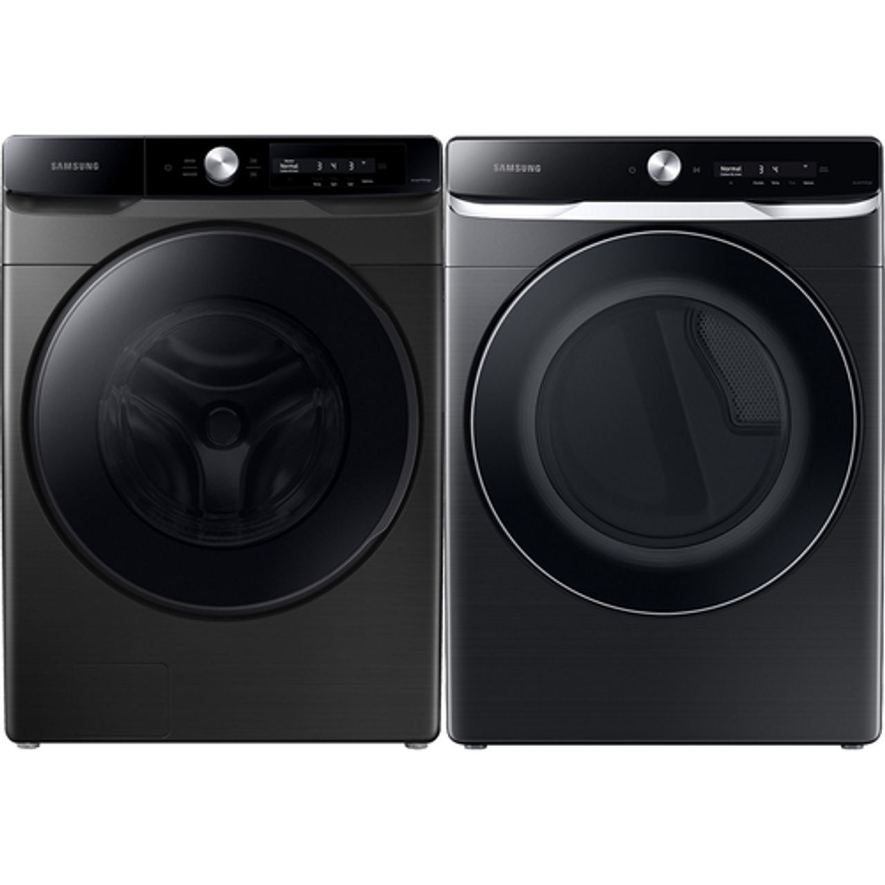 Samsung 4.5 CuFt Smart Steam Sanitize Front Load Washer with 7.5 CuFt