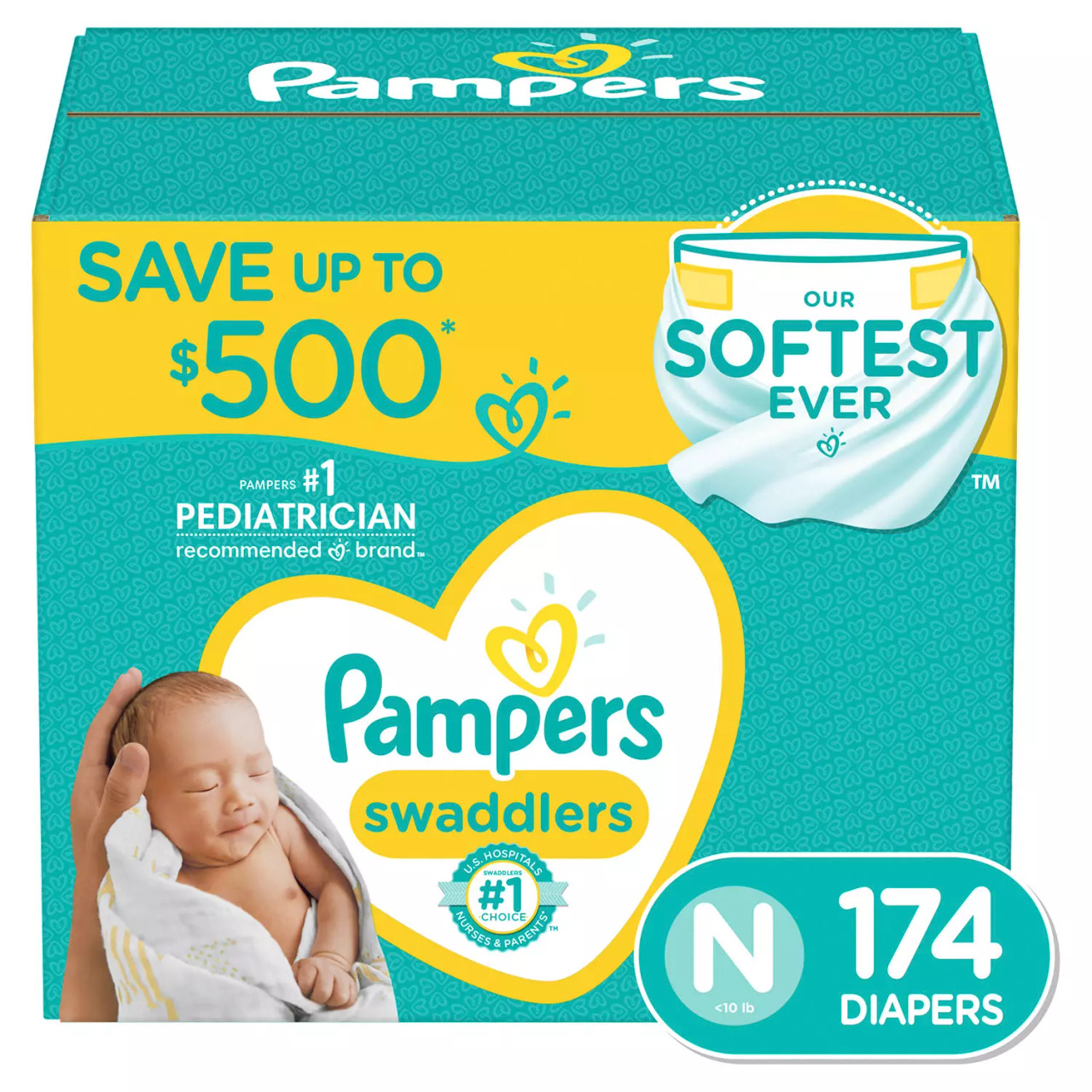 Bovenstaande Achternaam Initiatief Pampers Swaddlers Diapers (NEW BORN)