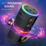 Mini Bluetooth 5.0 Speaker,Portable Party Wireless Speaker with Stereo Bass, IPX6 Waterproof Outdoor Speaker, 24H Playtime, Dual Pairing, Home, Travel, Hiking