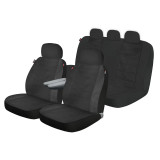 Genuine Dickies 3 Piece Arlington Cloth Truck Seat Covers Black, 806442
