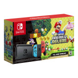 Nintendo Switch with Neon Blue and Neon Red Joy-Con - Game console - Full HD - black, neon red, neon blue - Super Mario Bros. U Deluxe