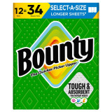 Bounty Select-A-Size 2-Ply Paper Towels, 12 rolls, 119 sheets/roll