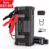 AVAPOW 6000A Car Battery Jump Starter(for All Gas or Upto 12L Diesel) Powerful Car Jump Starter with Dual USB Quick Charge and DC Output,12V Jump Pack with Built-in LED Bright Light