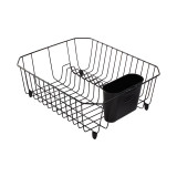 Rubbermaid Dish Rack with Utensil Holder for Kitchen Countertop, Small, Black