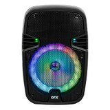 QFX PBX-8074 8-inch, Portable Party Bluetooth Loudspeaker with Microphone & Remote, Black