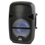 QFX PBX-8074 8-inch, Portable Party Bluetooth Loudspeaker with Microphone & Remote, Black
