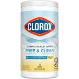 Clorox Compostable Cleaning Wipes, All Purpose Wipes, Simply Lemon, 75 Count