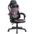 Dowinx Gaming Chair with Pocket Spring Cushion, Ergonomic Computer Chair High Back Pu Leather 350LBS, Black and Purple