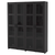 BRIMNES Storage combination w/glass doors, black