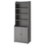 HAUGA High cabinet with 2 doors, gray, HAUGA High cabinet with 2 doors, gray,