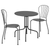 LÄCKÖ Table+2 chairs, outdoor, gray LÄCKÖ Table+2 chairs, outdoor, gray