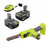 RYOBI ONE+ 18V Lithium-Ion 4.0 Ah Compact Battery (2-Pack) and Charger Kit with FREE 1/2 in. x 18 in. Belt Sander RYOBI ONE+ 18V Lithium-Ion 4.0 Ah Compact Battery (2-Pack) and Charger Kit with FREE 1/2 in. x 18 in. Belt Sander