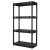 Hyper Tough 13.88"D x 30"W x 56.2"H 4 Shelf Plastic Garage Shelves, Black