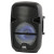 QFX PBX-8074 8-inch, Portable Party Bluetooth Loudspeaker with Microphone & Remote, Black