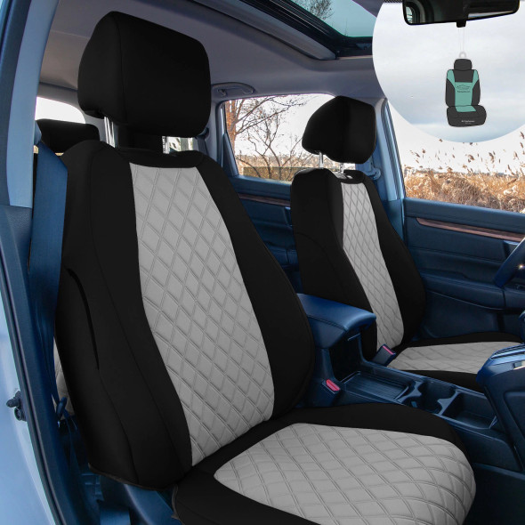 FH Group AFCM5014GRAY-FRONT Gray Neoprene Custom Car Seat Cover For 2018-2023 Honda CR-V with Air Freshener