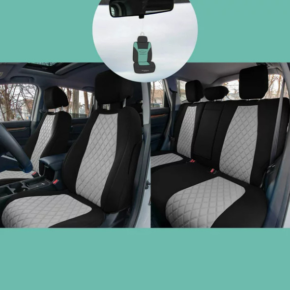 FH Group AFCM5014GRAY-FULL Gray Neoprene Custom Car Seat Cover For 2018-2023 Honda CR-V with Air Freshener