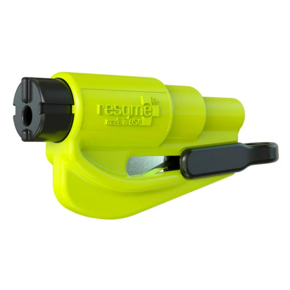 resqme Emergency Car Escape Tool, Seatbelt Cutter Window Breaker, Yellow, Single Pack, 0.05lbs