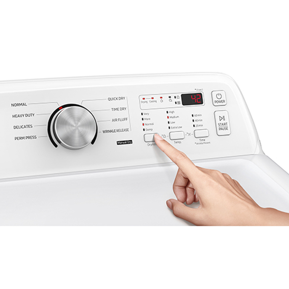 7.2 CuFt Smart Gas Dryer With Sensor Dry In White