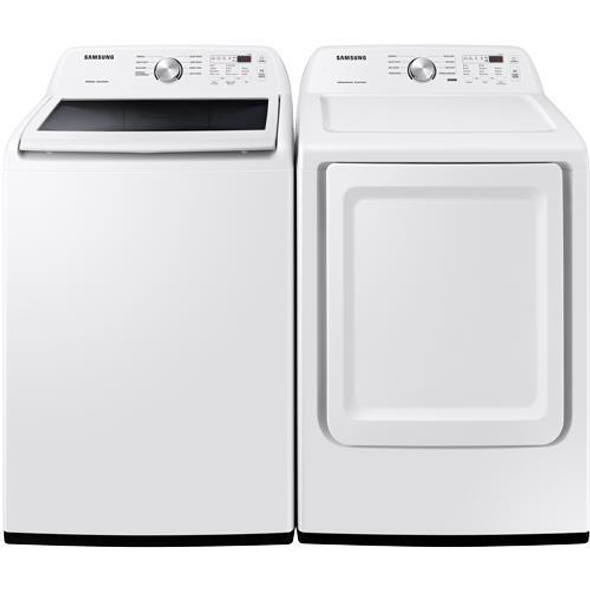 Samsung 4.5 CuFt Top Load Washer With 7.2 CuFt Electric Dryer In White