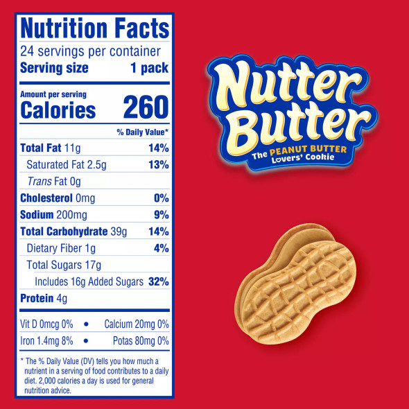 Nutter Butter Peanut Butter Sandwich Cookies (24 pk.)