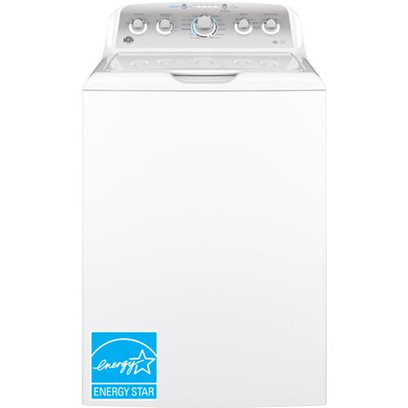 GE 4.6 CuFt Top-Load Washer With 7.2 CuFt Front Load Electric Dryer