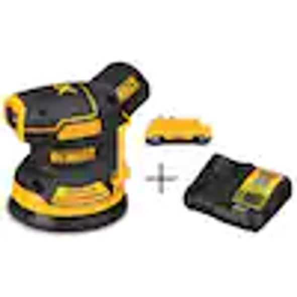 DEWALT 20V MAX XR Cordless Brushless 5 in. Random Orbital Sander, (1) 20V Lithium-Ion 3.0Ah Battery, and 12V-20V MAX Charger