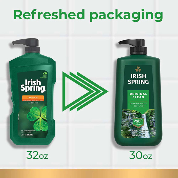 Irish Spring Body Wash for Men, Original Clean (30 fl. oz., 2 pk.)
