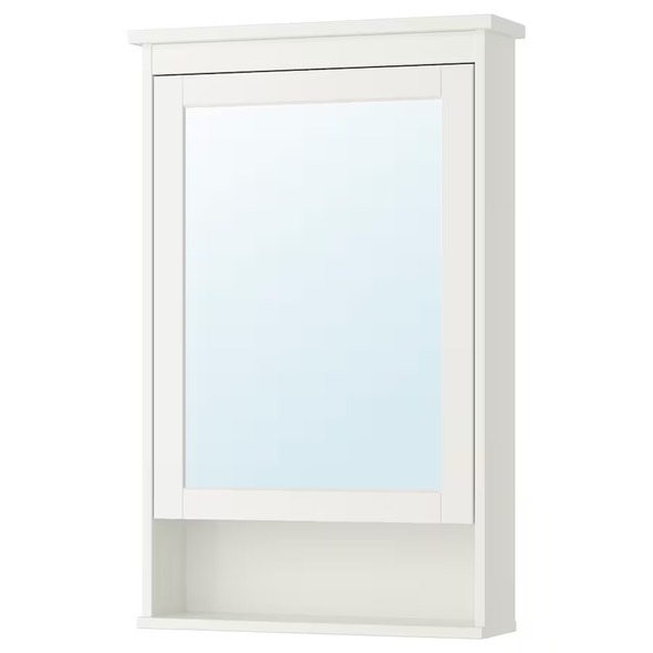 HEMNES Mirror cabinet with 1 door, white, 24 3/4x6 1/4x38 5/8 "