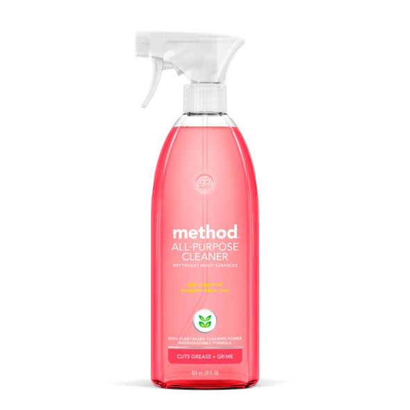 Method Antibacterial All-Purpose Cleaner, Pink Grapefruit, 28 Ounce Spray Bottle