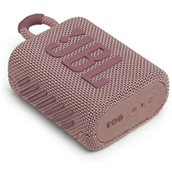 JBL Go 3: Portable Speaker with Bluetooth, Built-in Battery, Waterproof and Dustproof Feature - Pink