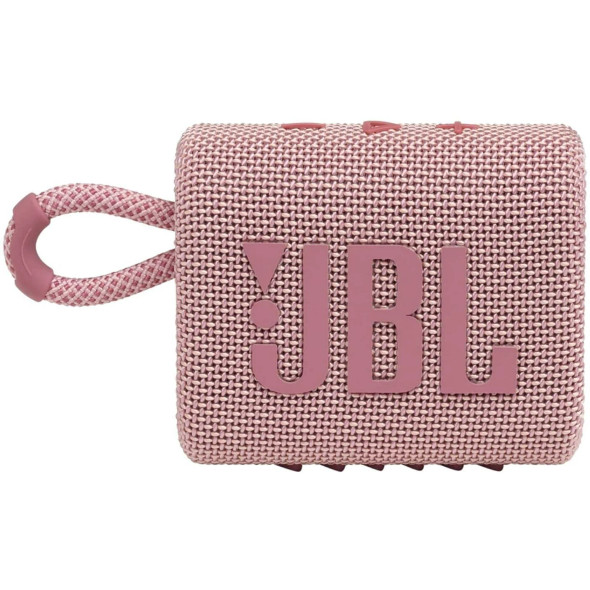 JBL Go 3: Portable Speaker with Bluetooth, Built-in Battery, Waterproof and Dustproof Feature - Pink