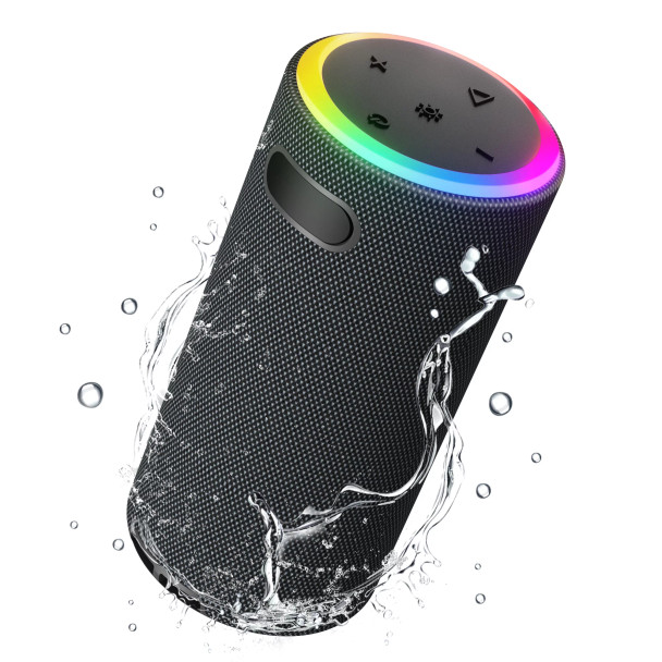 Mini Bluetooth 5.0 Speaker,Portable Party Wireless Speaker with Stereo Bass, IPX6 Waterproof Outdoor Speaker, 24H Playtime, Dual Pairing, Home, Travel, Hiking