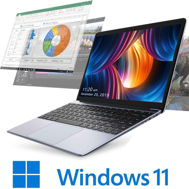 CHUWI HeroBook Pro 14.1" Laptop,256GB SSD 8G RAM,Intel Gemini-Lake N4020 Quad Core Processor,Windows 11 Bussiness Notebook Computer PC,IPS Screen,Ultra-Thin..
