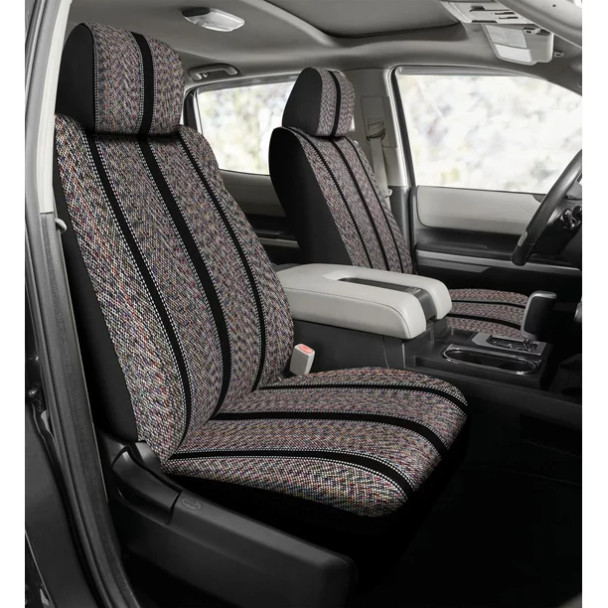 Auto Drive 2PC Truck Seat Cover Saddle Blanket, Woven Polyester Brown - Universal Fit, 2102SC082