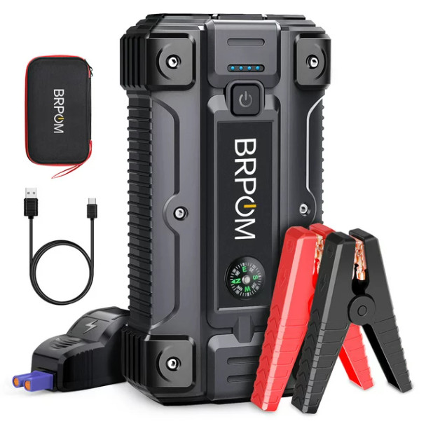 BRPOM Car Battery Jump Starter, 3000A Peak 23800mAh 12V Auto Jump Box with Quick Charger Portable Storage Case(Up to 10.0L Gas or 8.0L Diesel Engine)