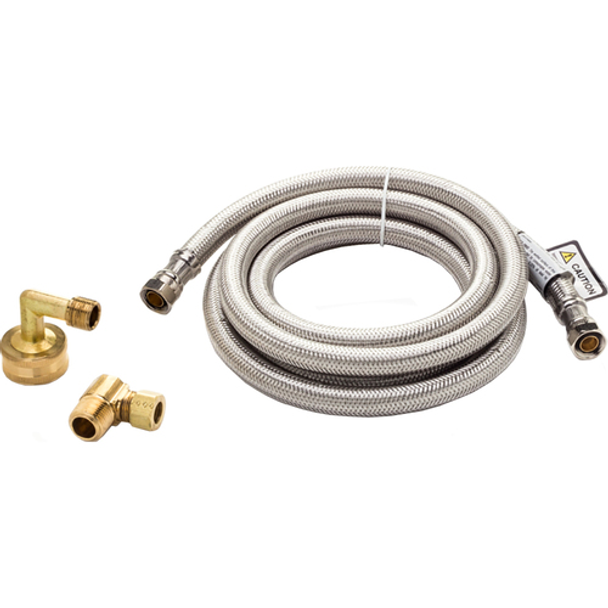 Smart Choice 6 ft. Stainless Steel Dishwasher Water Line Kit