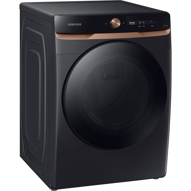 7.5 CuFt Smart Gas Dryer in Brushed Black with Sensor Dry