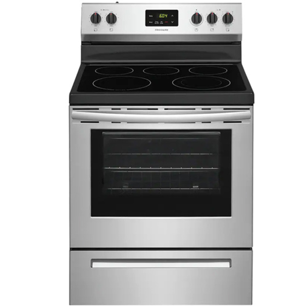 5.3 CuFt Electric Smoothtop Range in Stainless Steel With SpaceWiseÂ® Expandable Elements