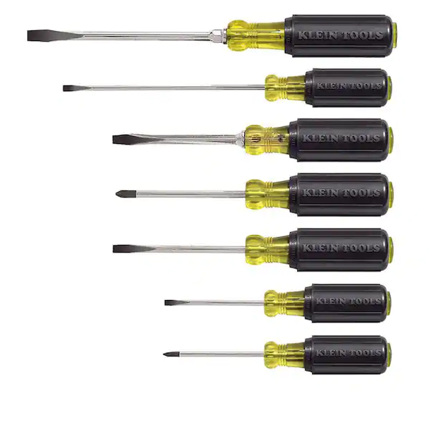 Klein Tools Screwdriver Set, Slotted and Phillips, 7-Piece