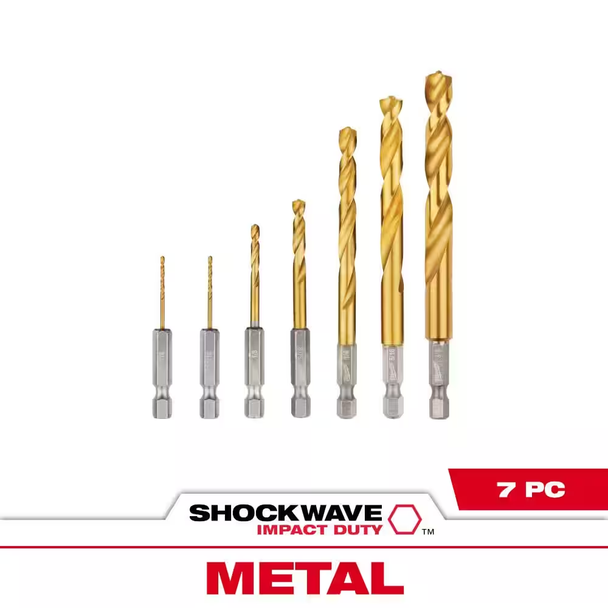 Milwaukee SHOCKWAVE Impact Duty Titanium Drill Bit Set (7-Piece)