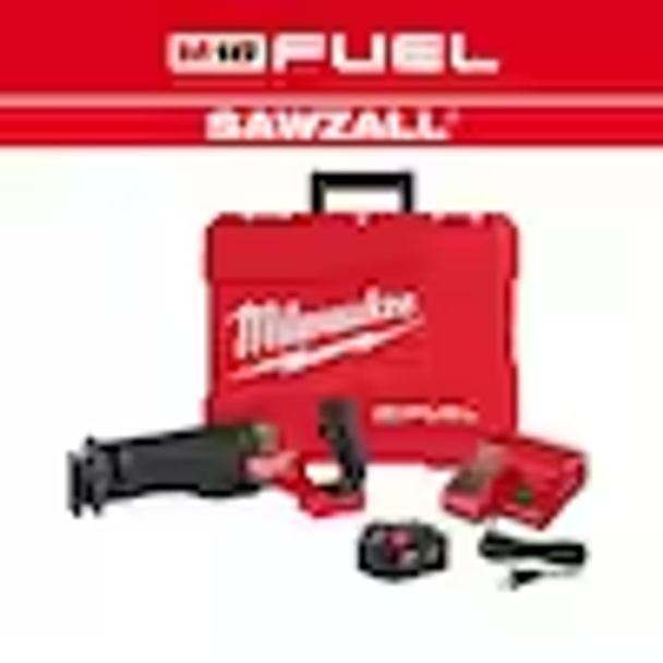 M18 FUEL 18V Lithium-Ion Brushless Cordless SAWZALL Reciprocating Saw Kit W/one 5.0 Ah Batteries, Charger and Case