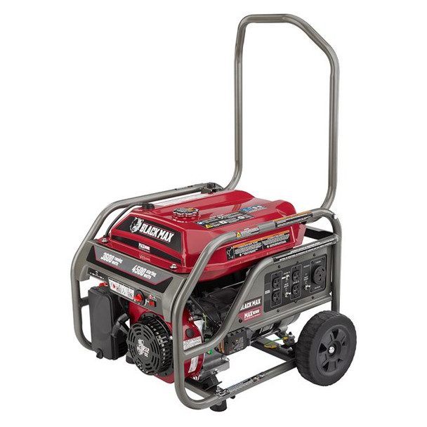 Black Max Portable 3600 Watt Generator with Auto Shutdown, Carb-Compliant