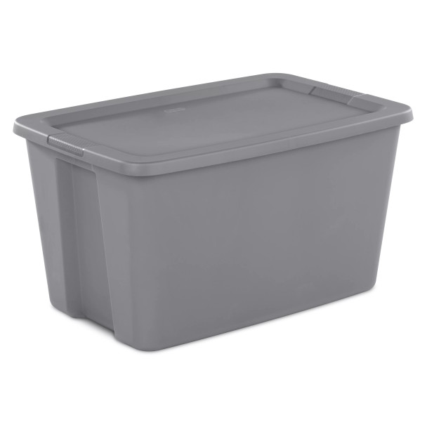 Sterilite 30 Gallon Tote Box Plastic , Gray