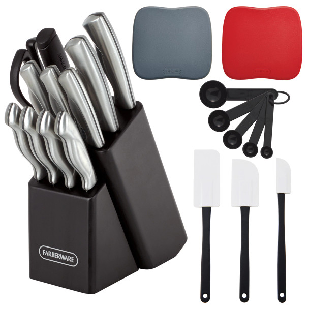 Farberware Classic 22-piece Stamped   Stainless Steel Cutlery and Utensil Set